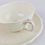 Thumbnail: Belleek teacup, white and pink lustre Echinus, 1st BM 1878