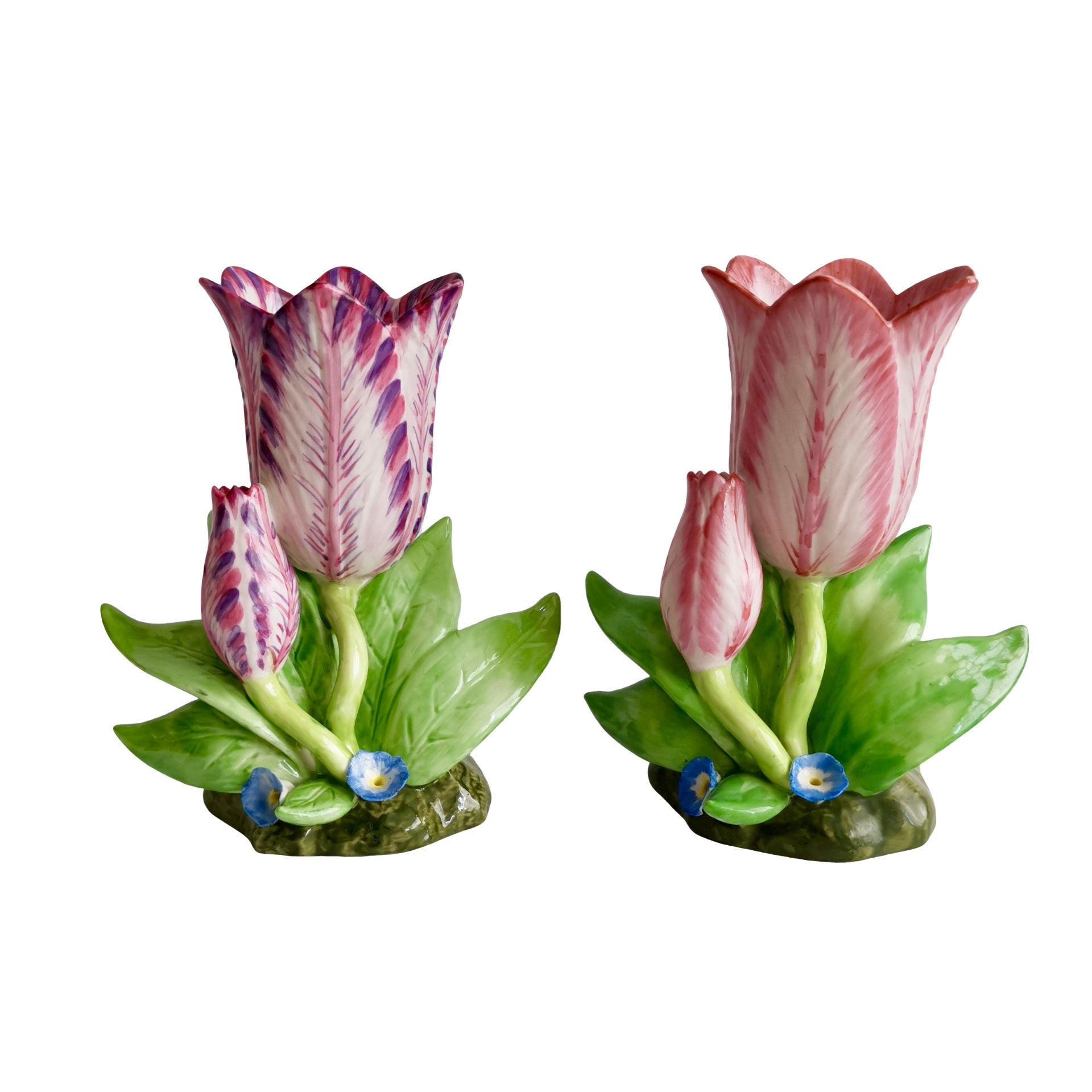 Mottahedeh tulip vases, reproduction of Regency original