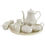 Thumbnail: Belleek cabaret coffee set, white Artichoke/Basketweave, 1869-2000