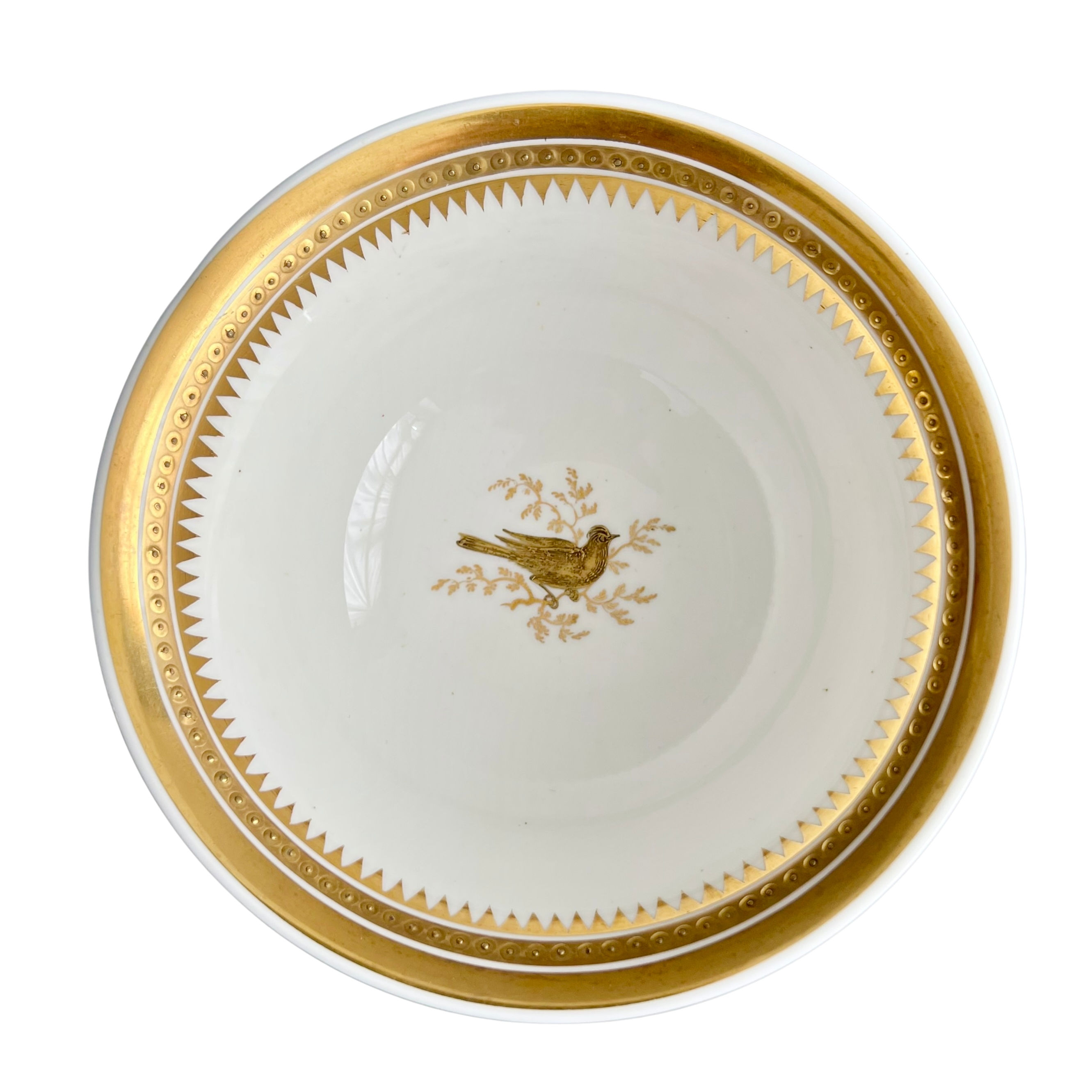 H&R Daniel slop bowl, tooled gilt bird patt.4381, ca 1830