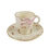 Thumbnail: Belleek teacup and saucer, Grass pattern 1st BM 1863-1891