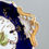 Thumbnail: H&R Daniel low comport, Queens shape, cobalt blue, pink rose, ca 1838