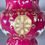 Thumbnail: Samuel Alcock cream jug, maroon with flower reserves, ca 1830