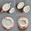 Thumbnail: Pinxton tea service, monochrome orange Japanese style, ca 1800