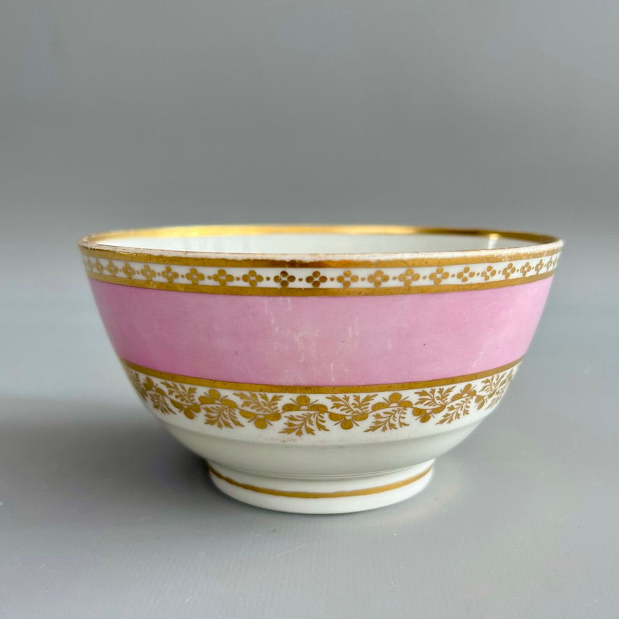 Thumbnail: Flight & Barr solitaire cabaret tea set, Neoclassical pink, ca 1800
