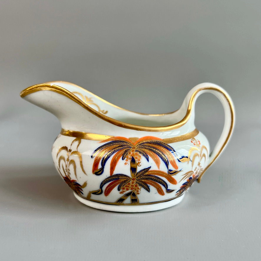 Thumbnail: New Hall hybrid hard paste tea service, palm tree patt. 484, ca 1810