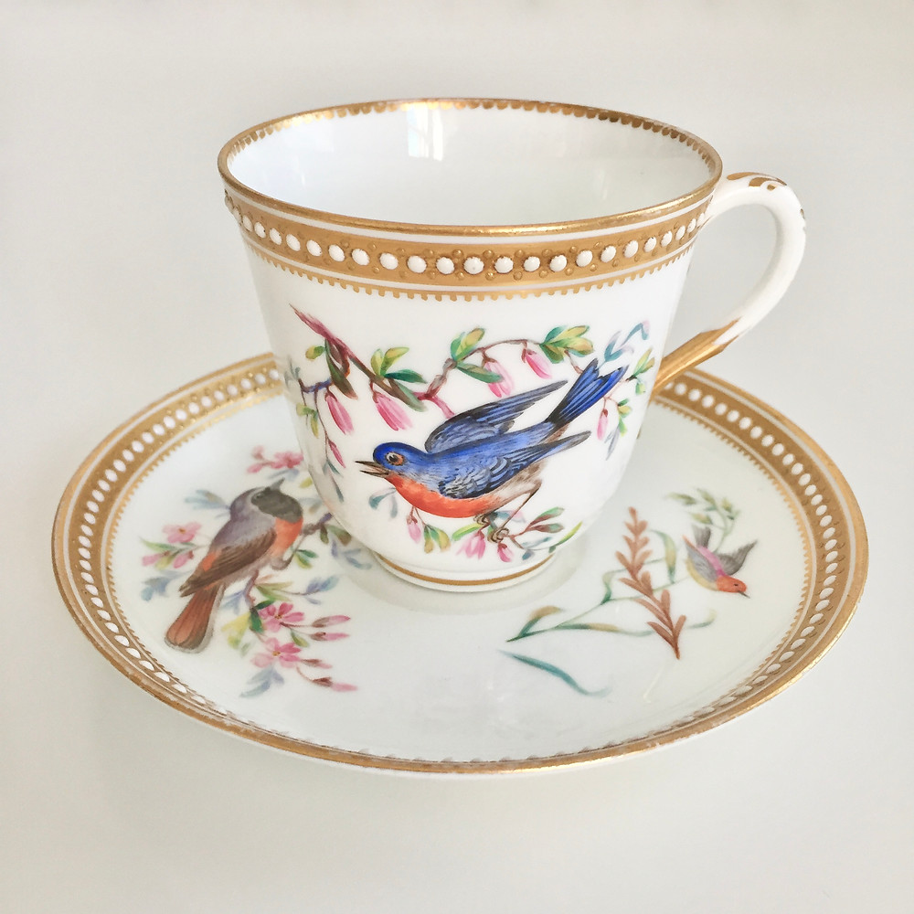 Royal Worcester teacup with birds