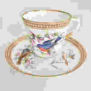 Royal Worcester teacup with birds