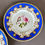 Thumbnail: Samuel Alcock set of true trio and 2 cake plates, French blue with flowers, 1830