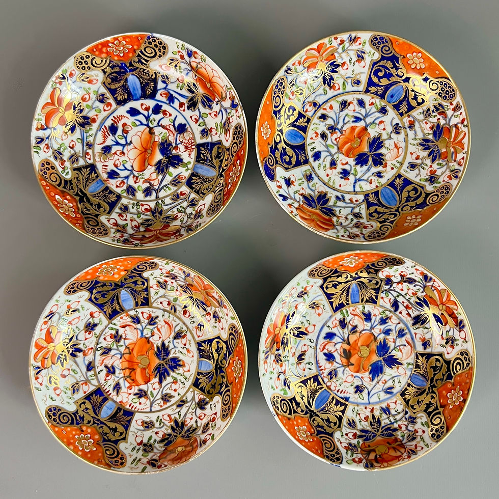 Thumbnail: Bloor Derby tea service, Witches pattern Imari, ca 1825