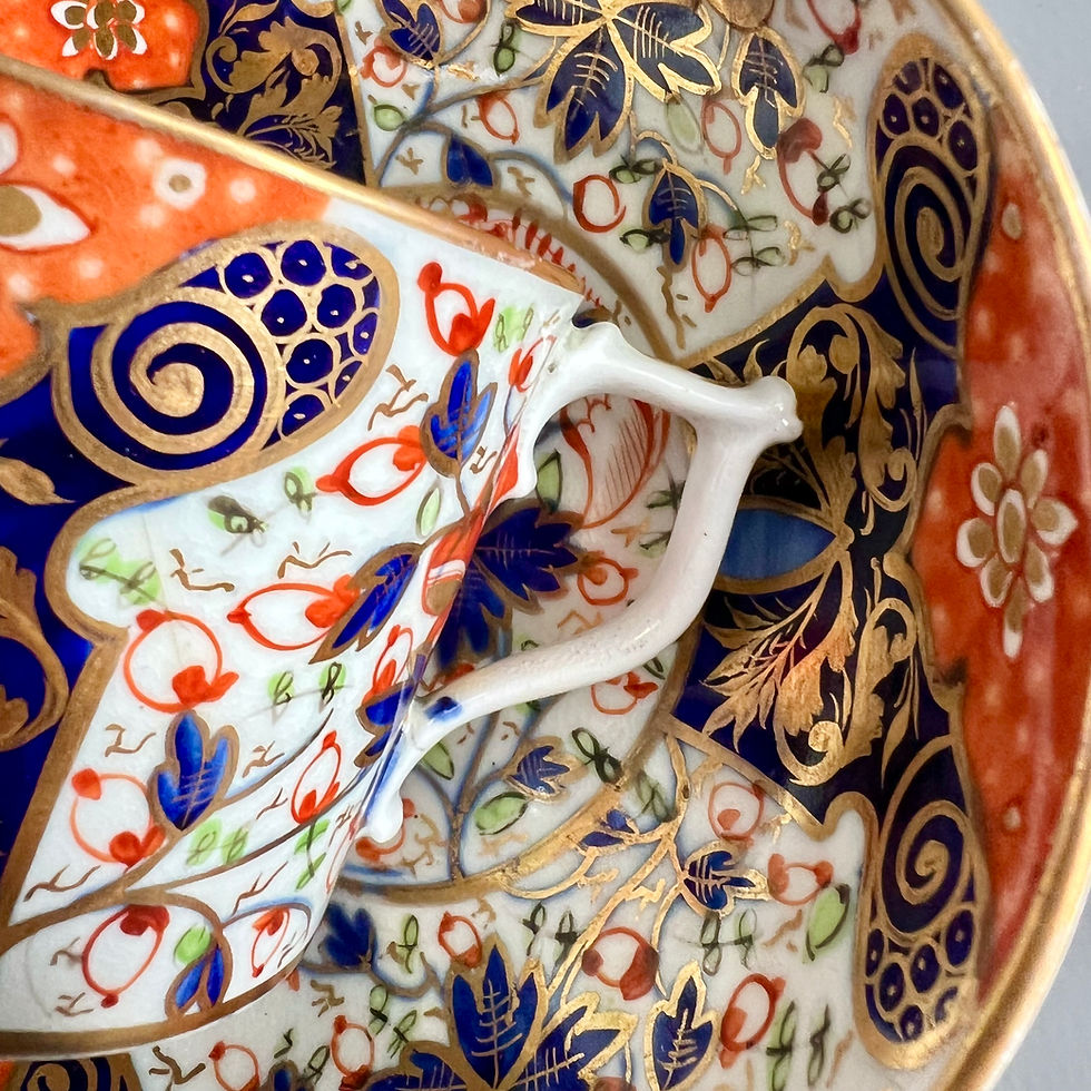Thumbnail: Bloor Derby coffee cup, Witches pattern Imari, ca 1825 A/F