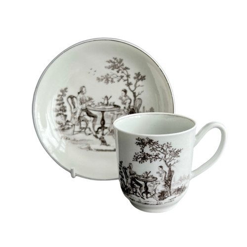 Worcester coffee cup, black print 