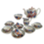 New Hall tea service, Tobacco Leaf pattern, ca 1795