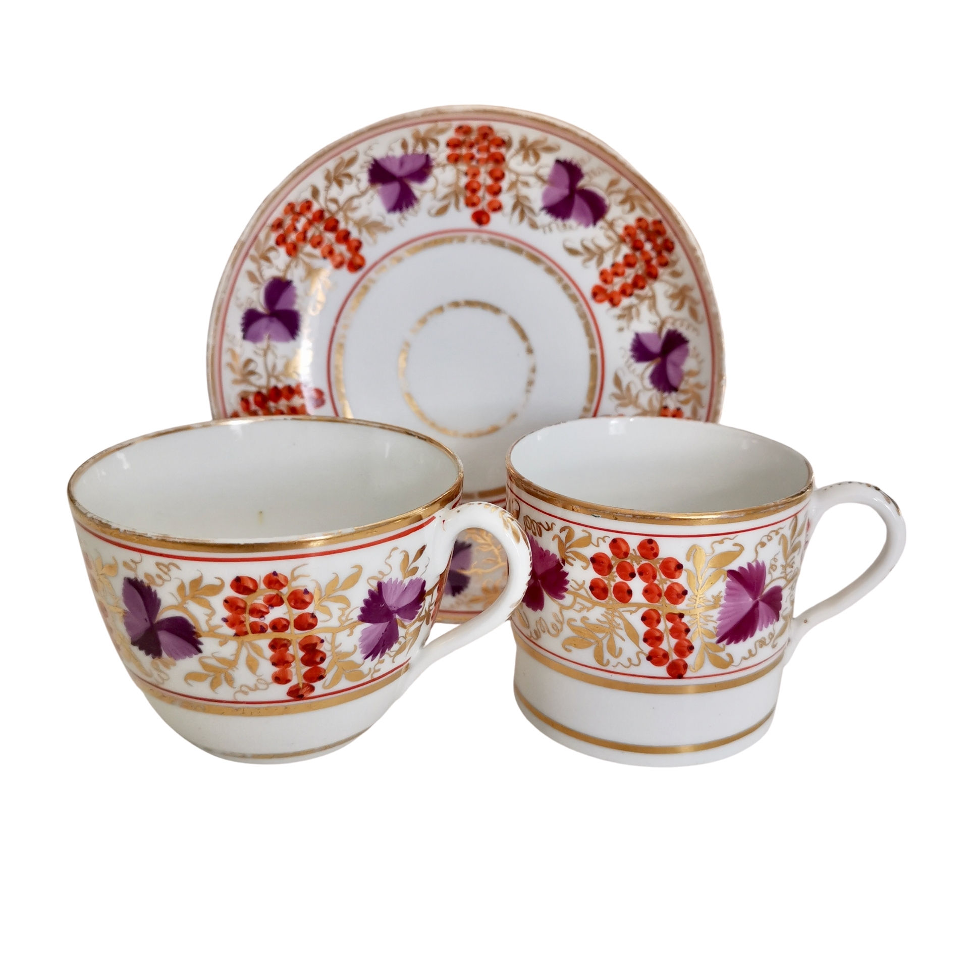 Thomas Rose Coalport trio