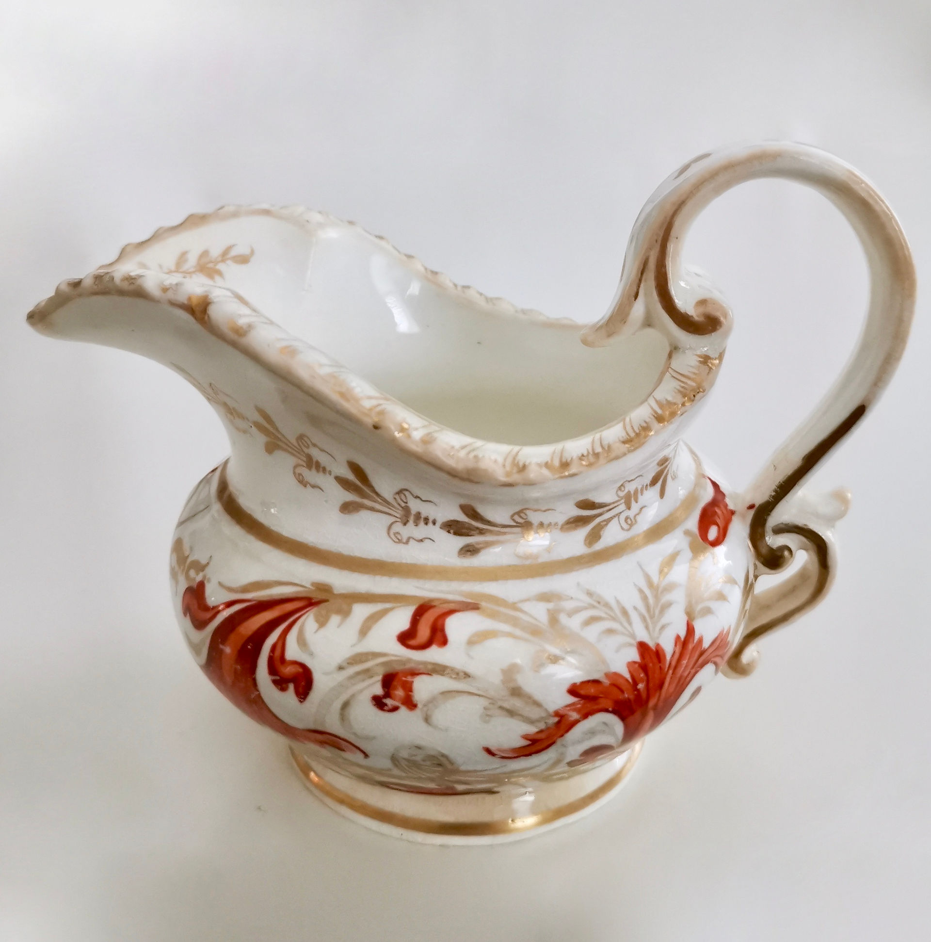 Coalport Pembroke shape milk jug, ca 1820