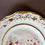 Thumbnail: Samuel Alcock plate, inverted shell border, white with flower landscape, ca 1822