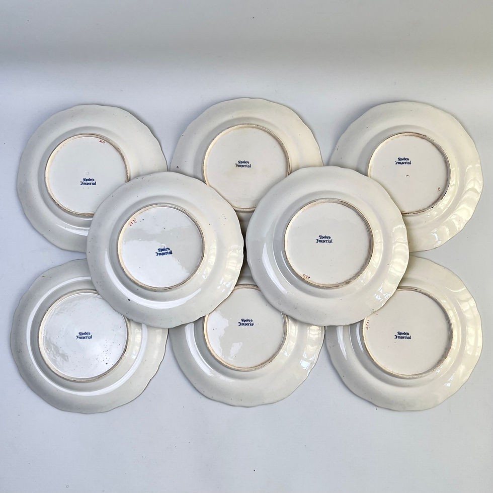 Thumbnail: Spode's Imperial part dessert service, Frog patt. 4233, ca 1828