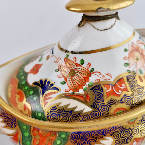 Spode sucrier, Imari Tobacco Leaf pattern 967, 1811-1815 A/F