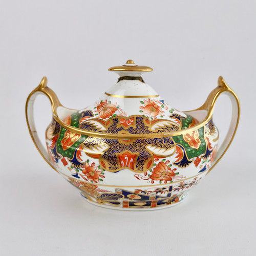 アンティーク1805-1830年　Spode　シノワズリ プレート【s0218】 Spode sucrier, Imari Tobacco Leaf pattern 967, 1811-1815 A/F