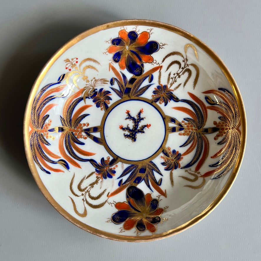 Thumbnail: New Hall hybrid hard paste teacup, palm tree patt. 484, ca 1810