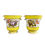 Thumbnail: Derby pair of cache pots, yellow, flowers by W. Billingsley, c1795