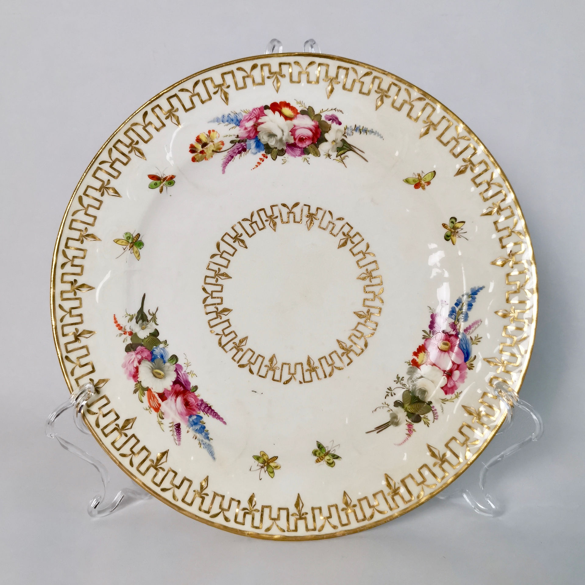 Coalport John Rose flower head moulding plate, ca 1815