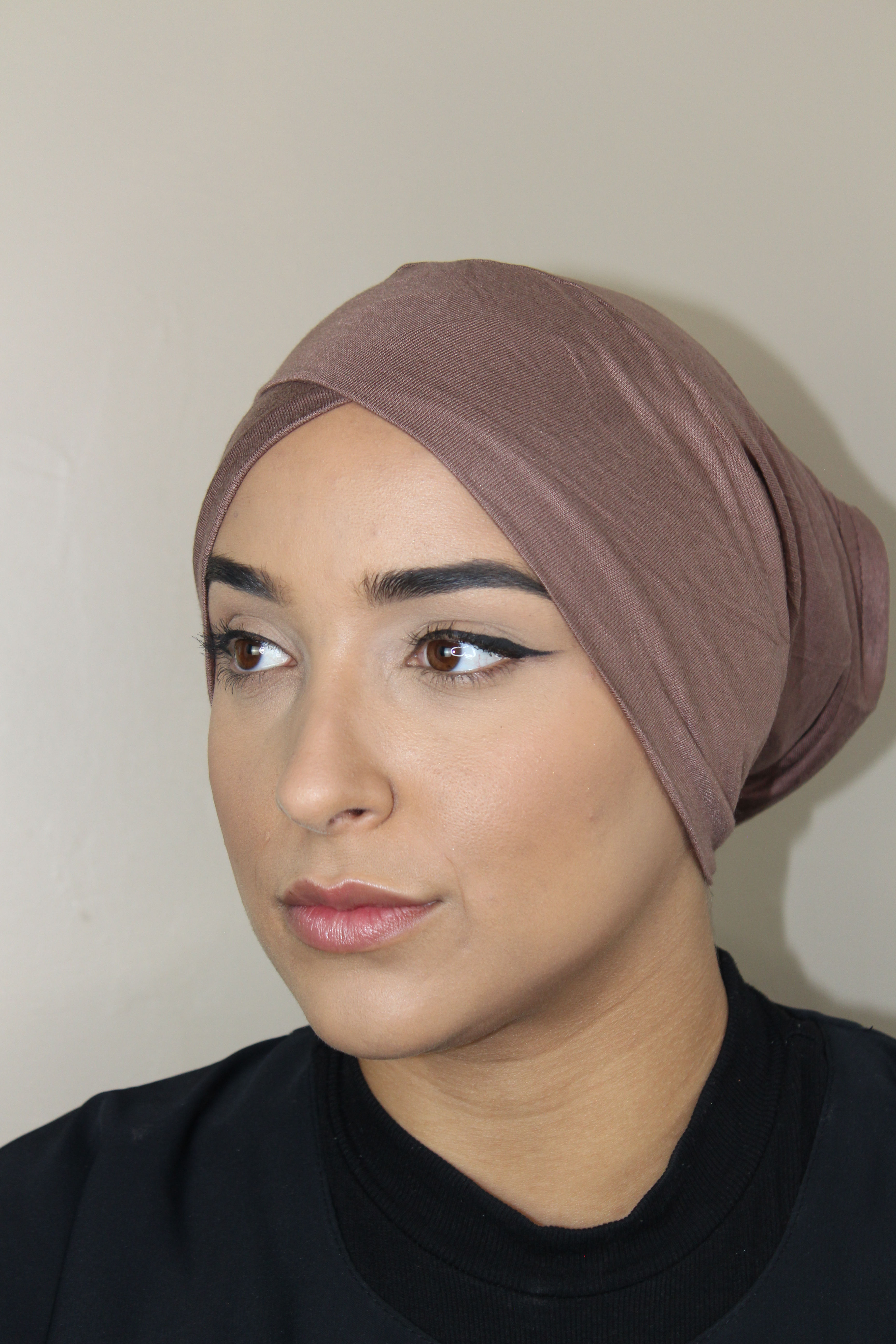 Pleated Under Cap - Chestnut