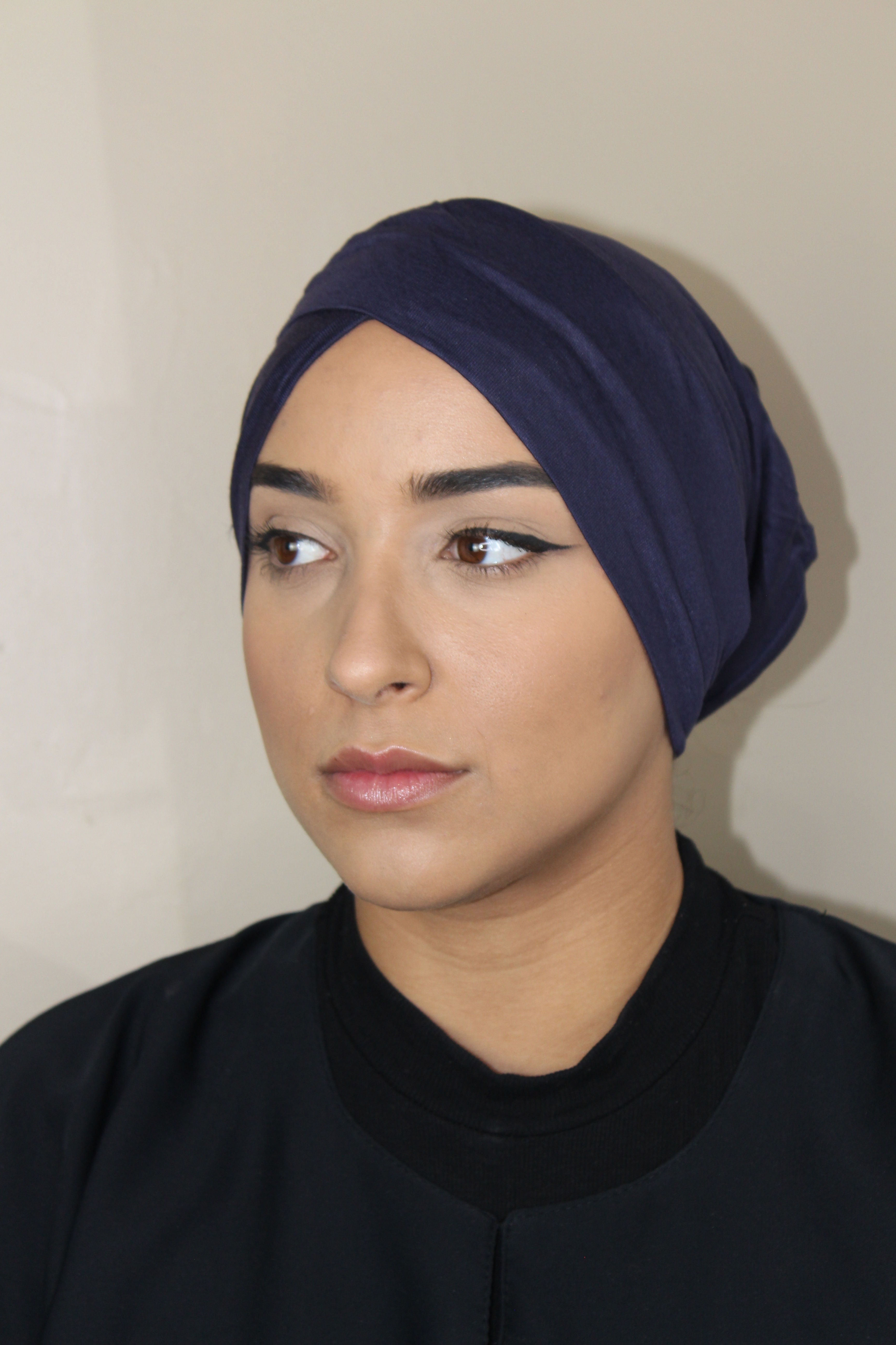 Pleated Under Cap - Navy