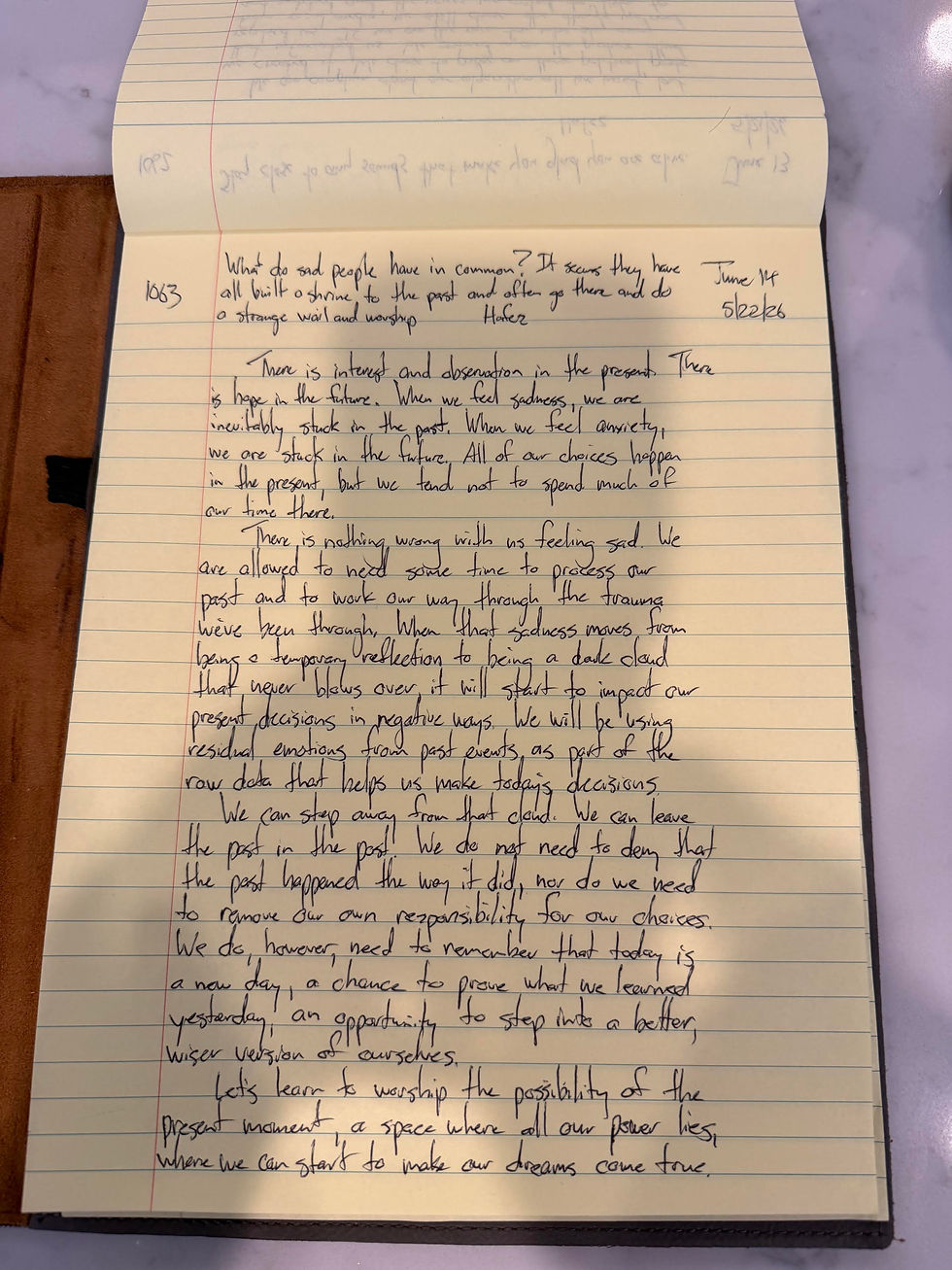 June 14, 2026- Leave the past in the past
