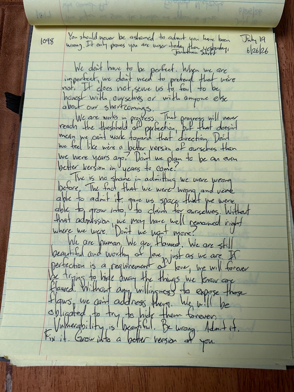 July 19, 2026- Vulnerability is beautiful