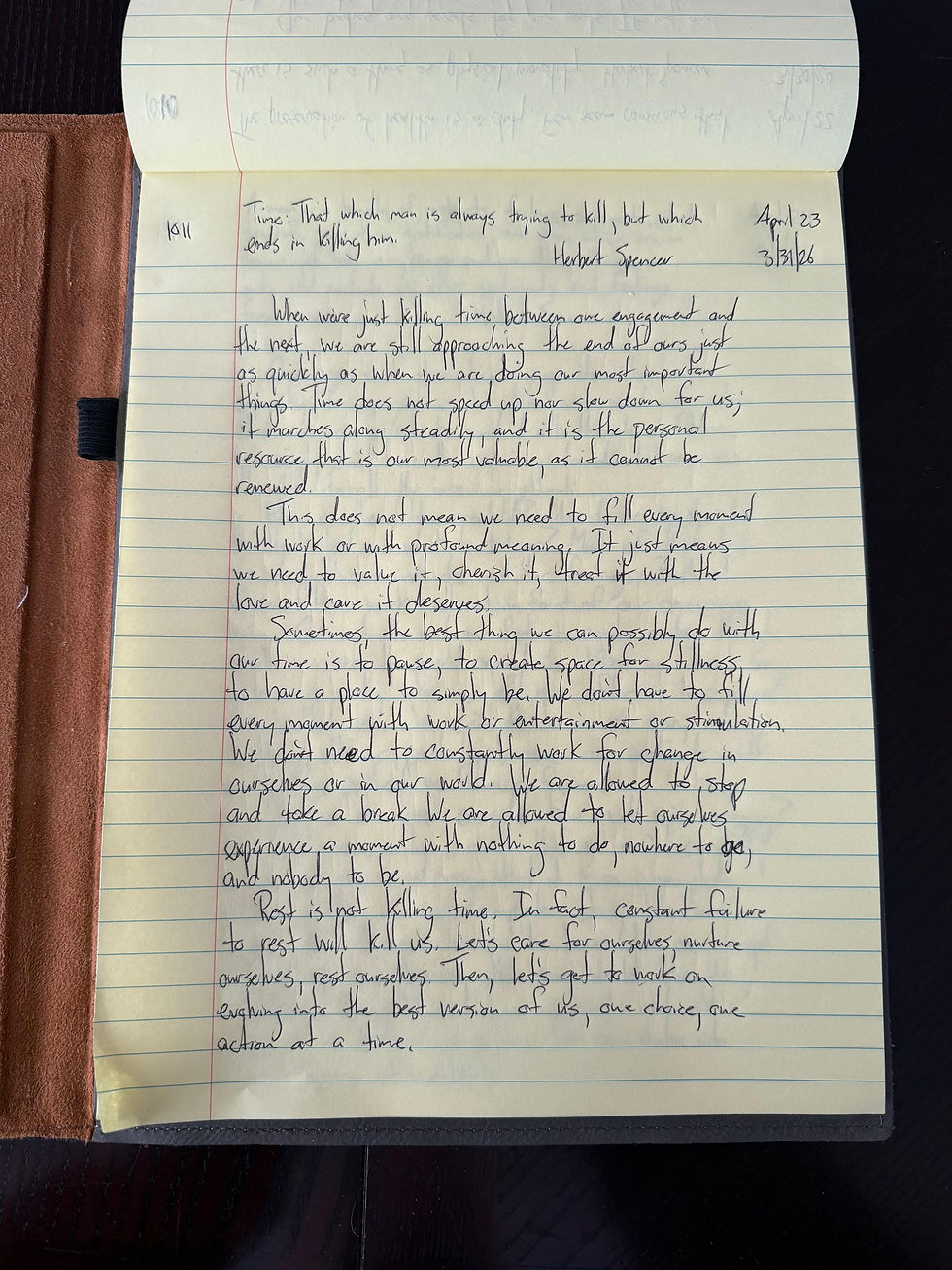 April 23, 2026- Rest ourselves