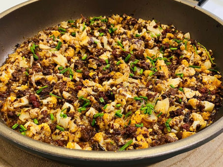 FALSO RISOTTO DE COLIFLOR CON MORCILLA DE GUADALUPE