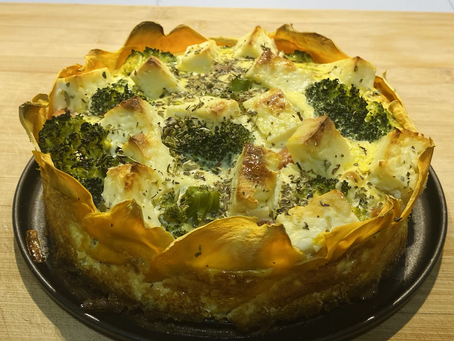 QUICHE DE BRÓCOLI, ZANAHORIA BABY Y QUESO FETA