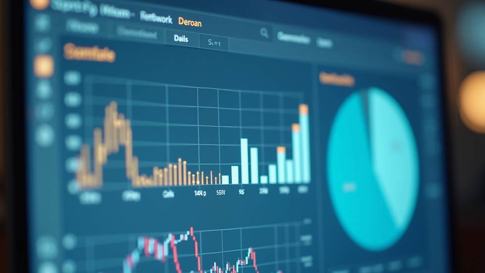 Close-up view of a computer screen showing CRM software dashboard