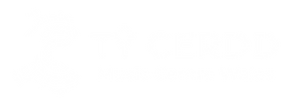 Ty Cerdd logo landscape no strapline white.png