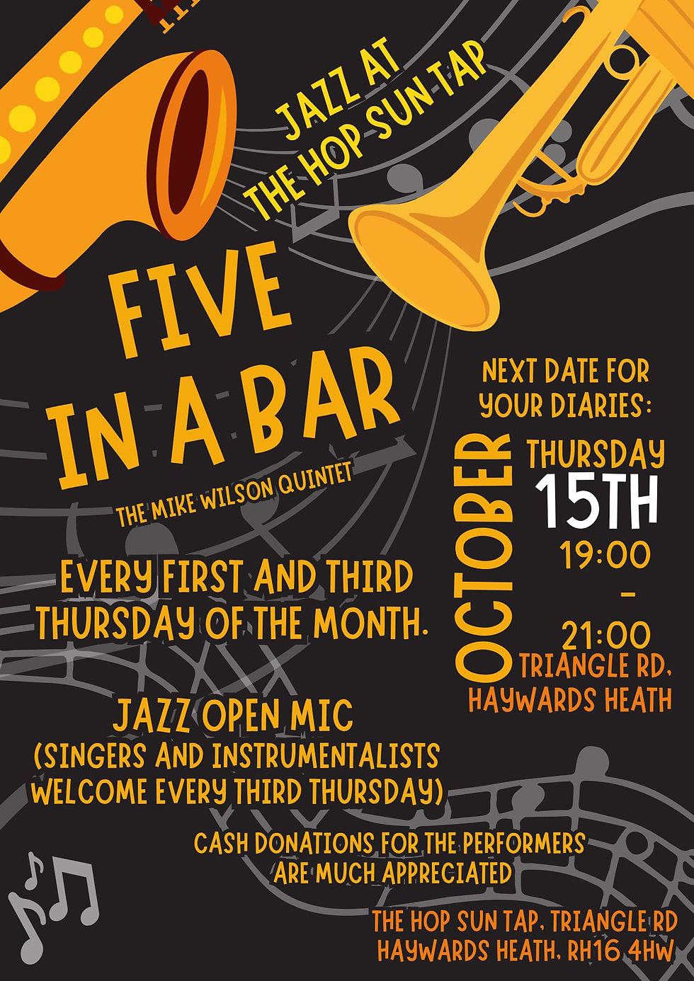 Jazz night at The Hop Sun Tap: Open Mic Jazz