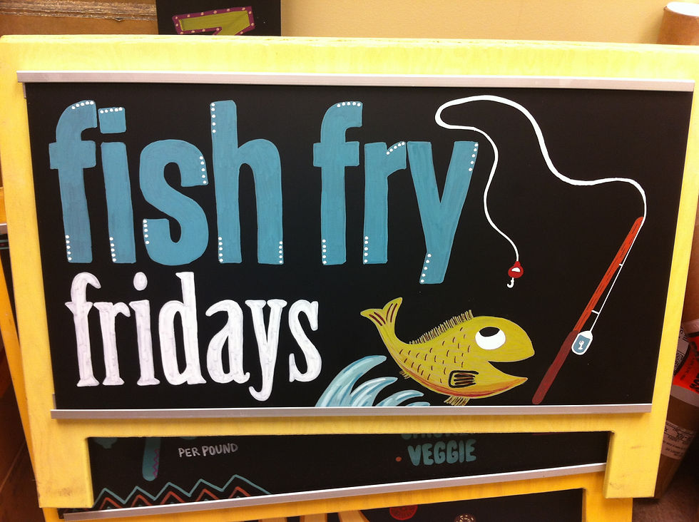 Fishy Fry Friday Chalkboard