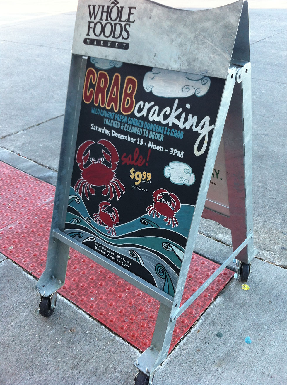 Crab Cracking Event Chalkboard