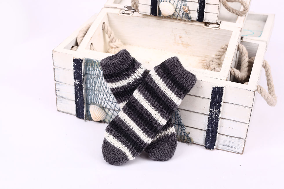 Thumbnail: Striped Grey Chair socks- Christmas gift /New home gift / unique gift