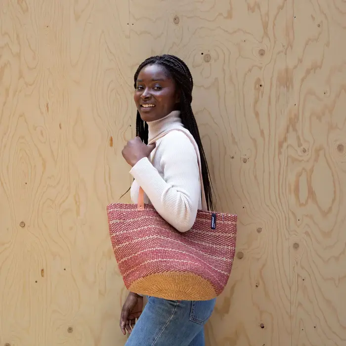 Miniature : Mifuko panier cabas rouge foncé