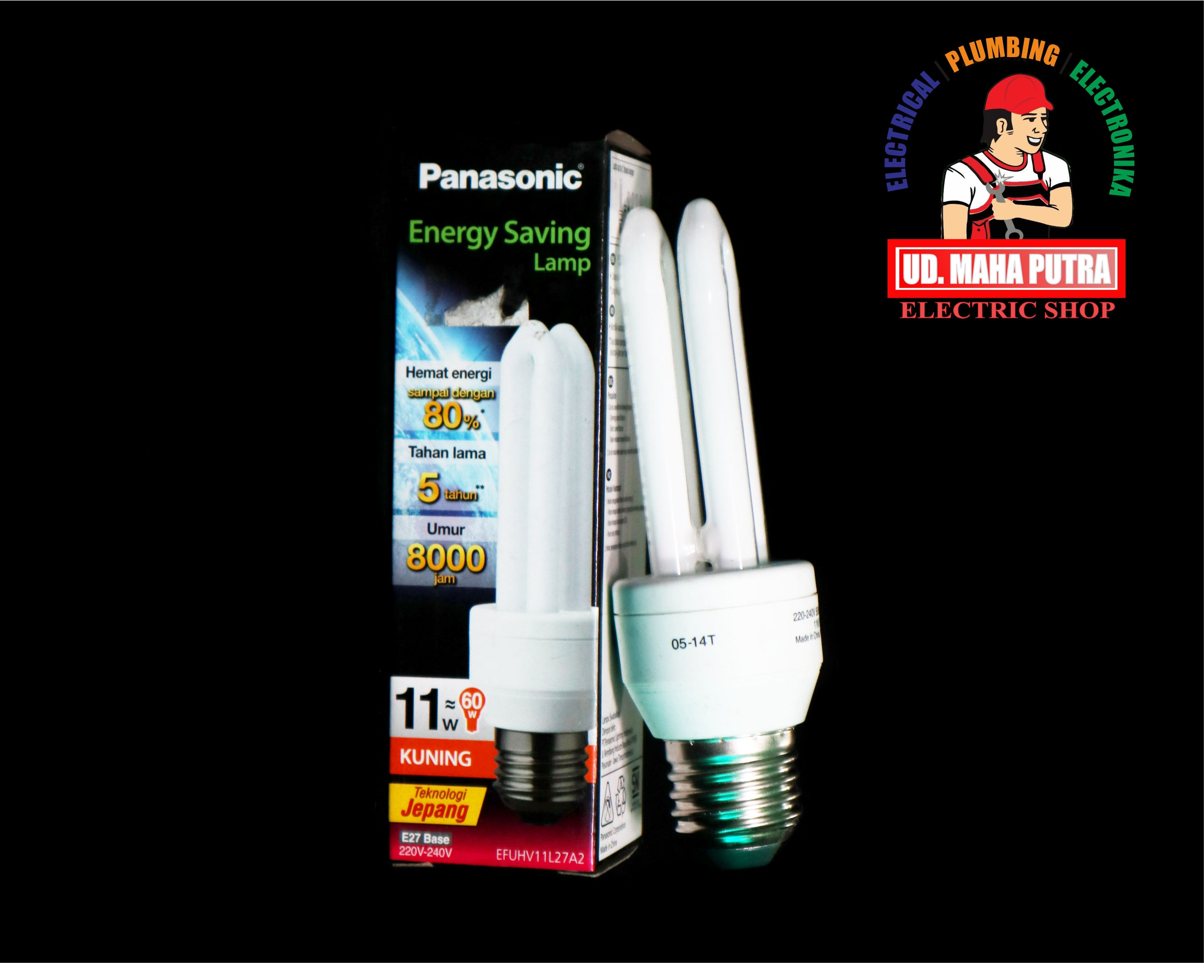 LAMPU PANASONIC EFU 11 WATT KUNING