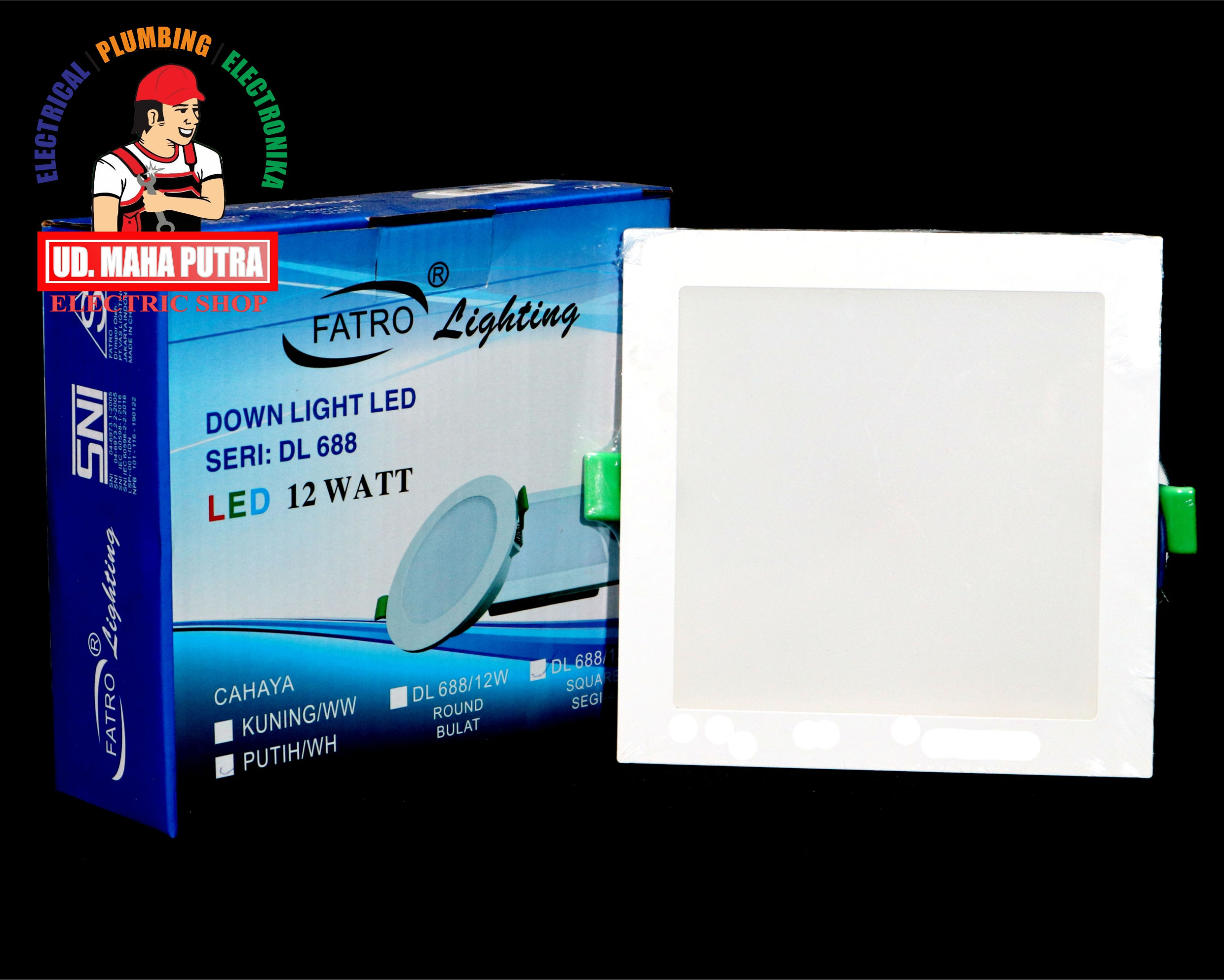LAMPU DOWN LIGHT LED 12 WATT KOTAK 688S FATRO