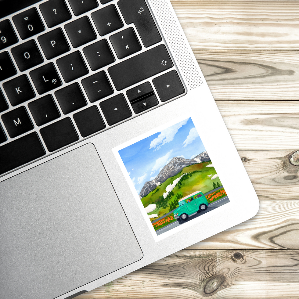 Thumbnail: Road Trippin' Sticker 3.5 x 3 in