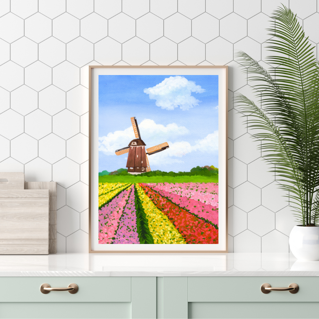Tulip Farm Art Print