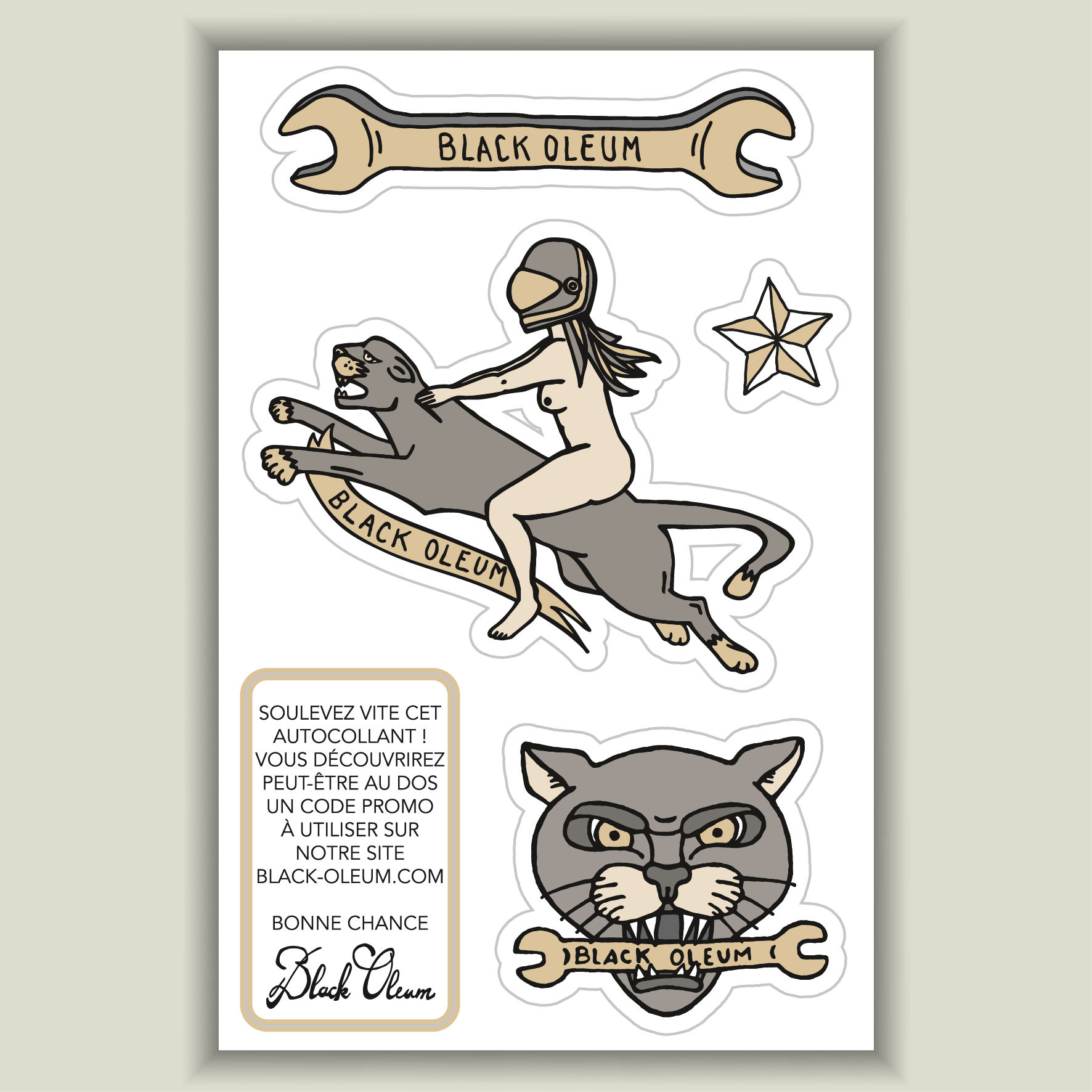 Mini Planche Stickers "Panther"