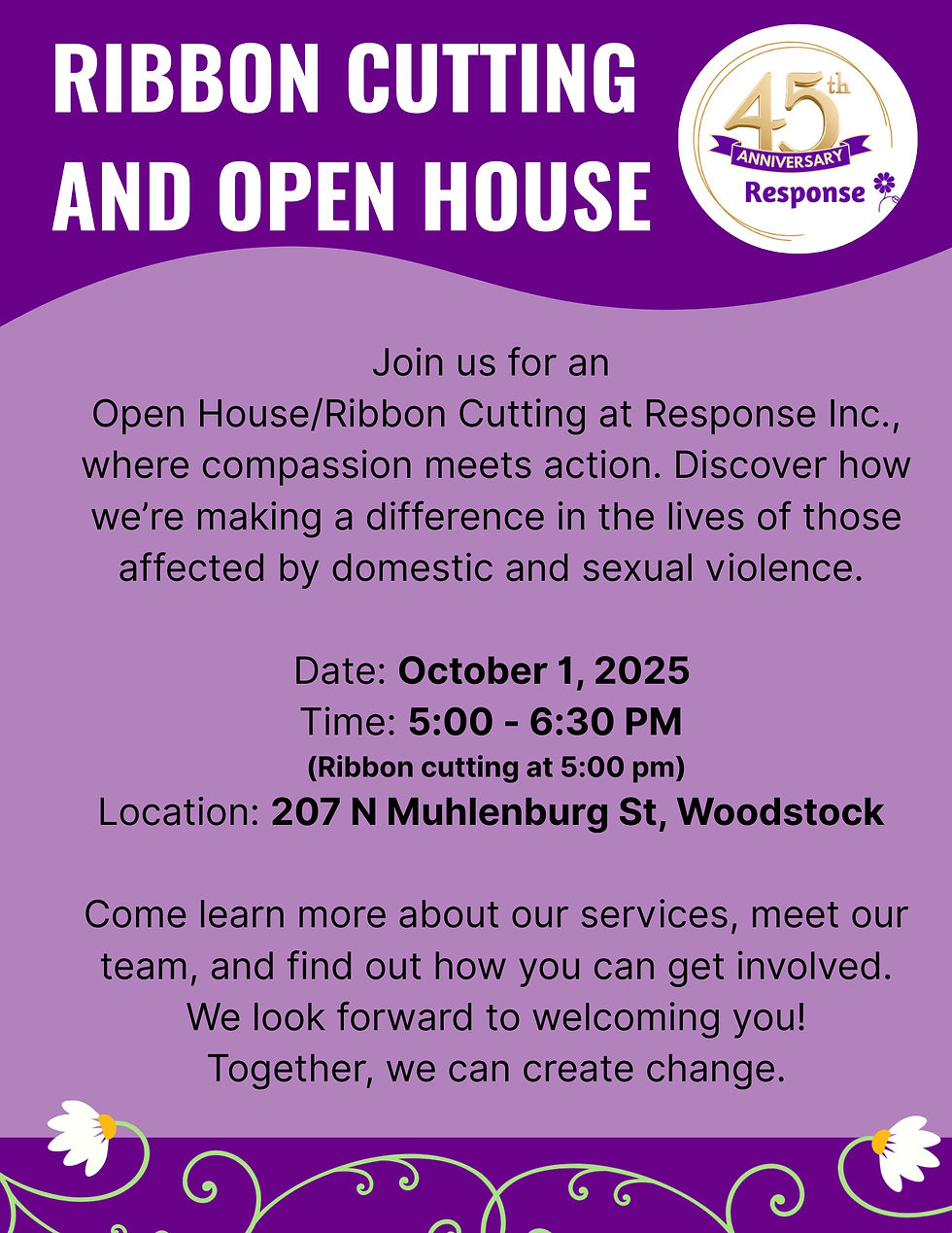 Response Inc. Celebrating 45 years- Ribbon Cutting and Open House