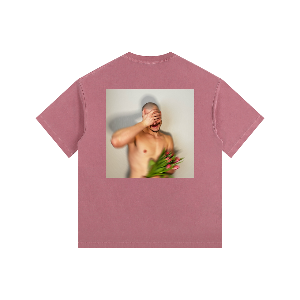 Thumbnail: Cupids Bow - Back Print Oversized Tee (in Tourmaline Pink)