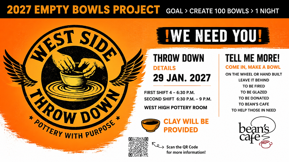 West Side Throw Down - Pottery with Purpose (EMPTY BOWLS)