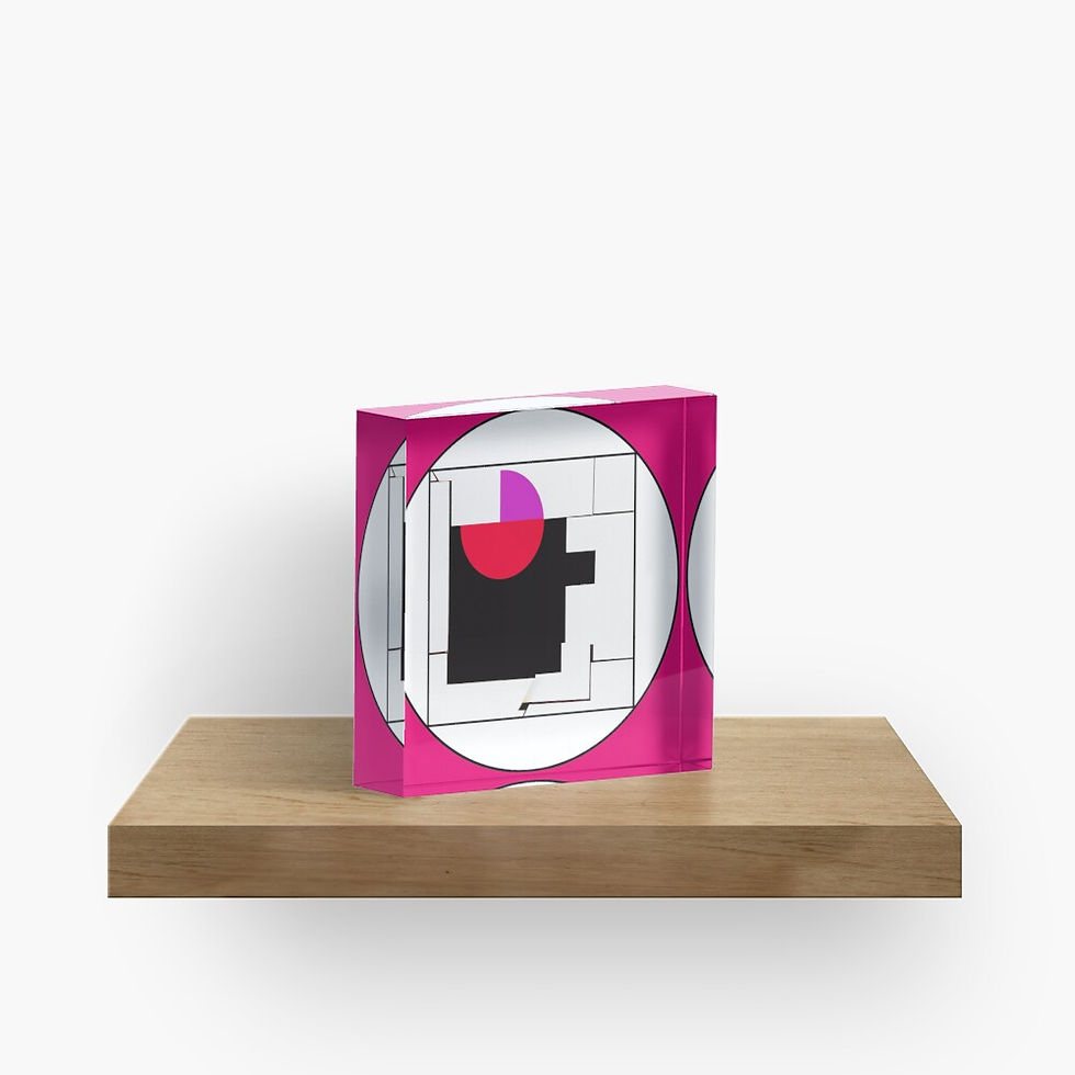 Miniature : Bloc Plexiglass Composition abstraite 31