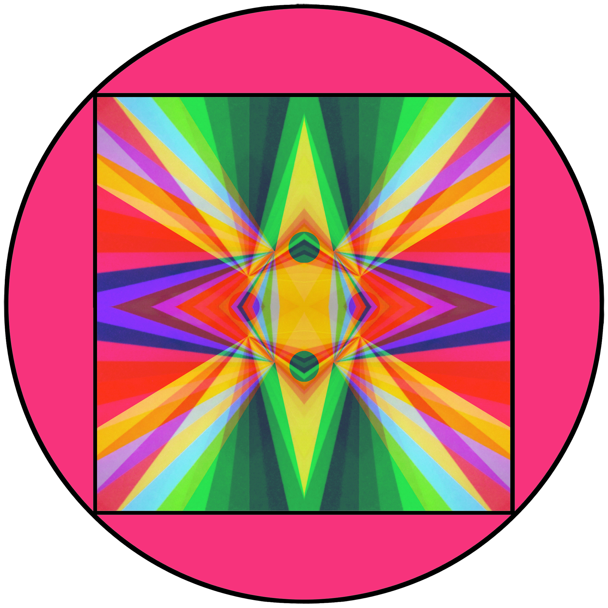 Graphisme abstrait Format rond